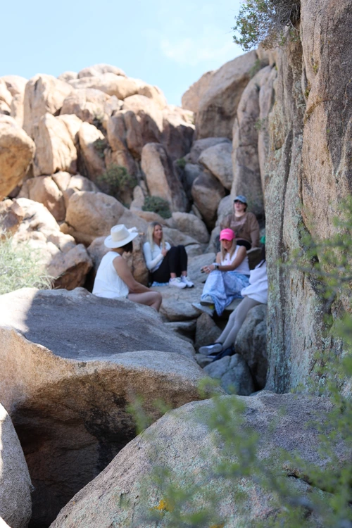 Women among the rocks at Joshua Tree